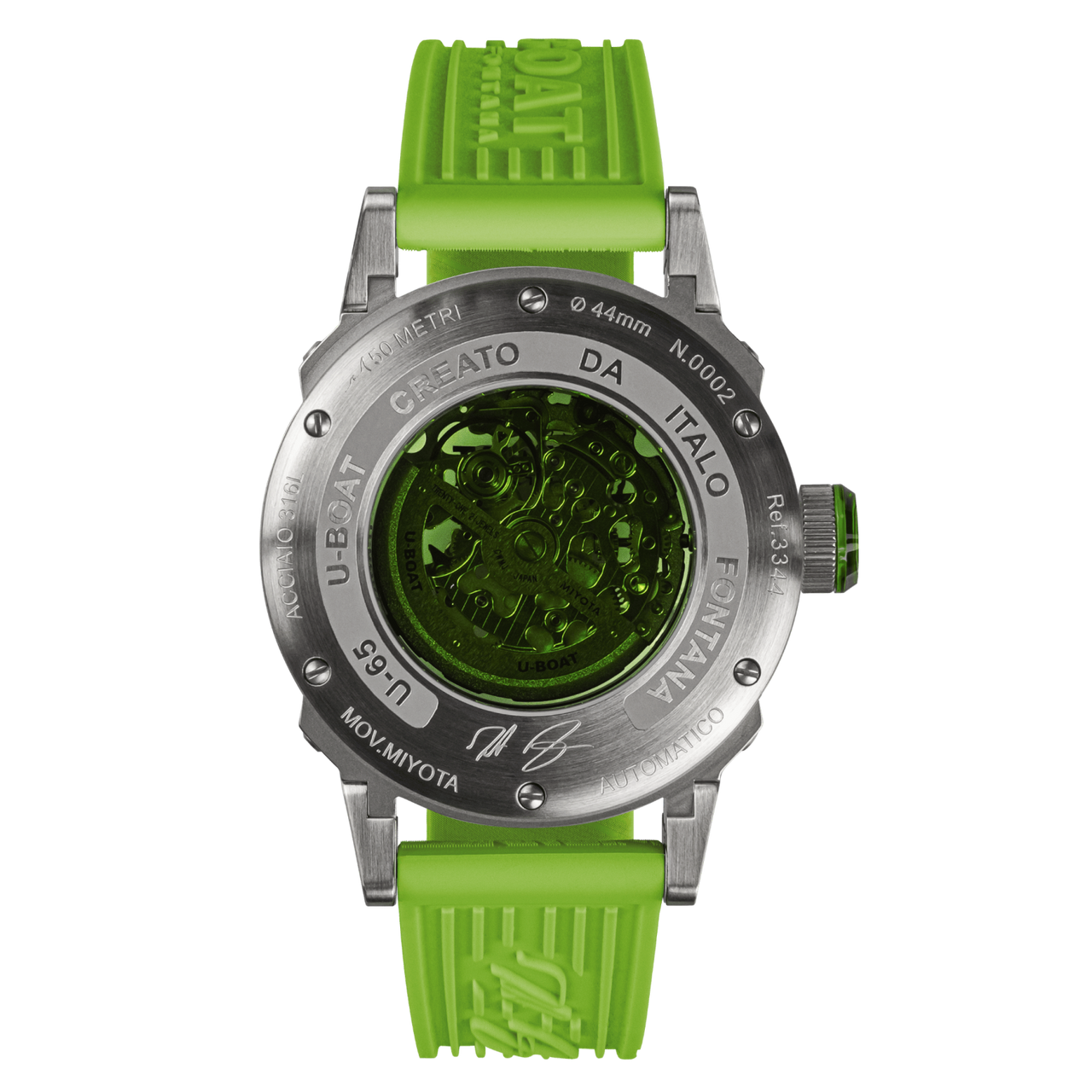 U-Boat Men's Watch 44mm U-65 Automatic Green 3344