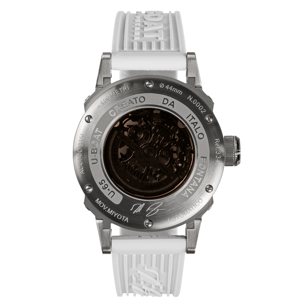 U-Boat Men's Watch 44mm U-65 Automatic White 3346