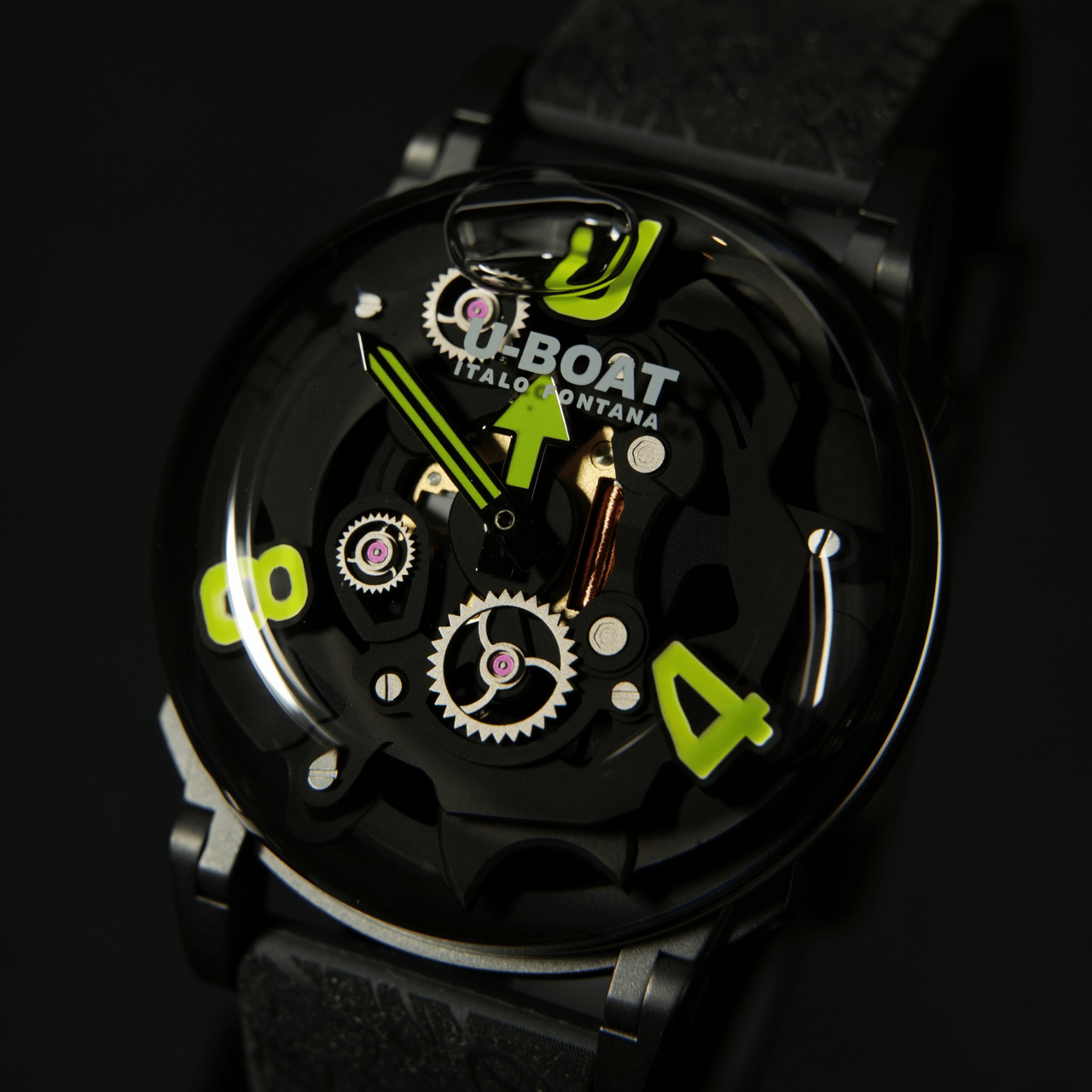 U-Boat Men's Watch 44mm U-65 Black Green 3351