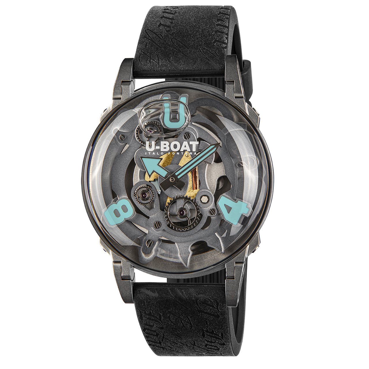 U-Boat Men's Watch 44mm U-65 Black Turquoise 3352