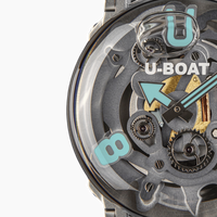 Thumbnail for U-Boat Men's Watch 44mm U-65 Black Turquoise 3352