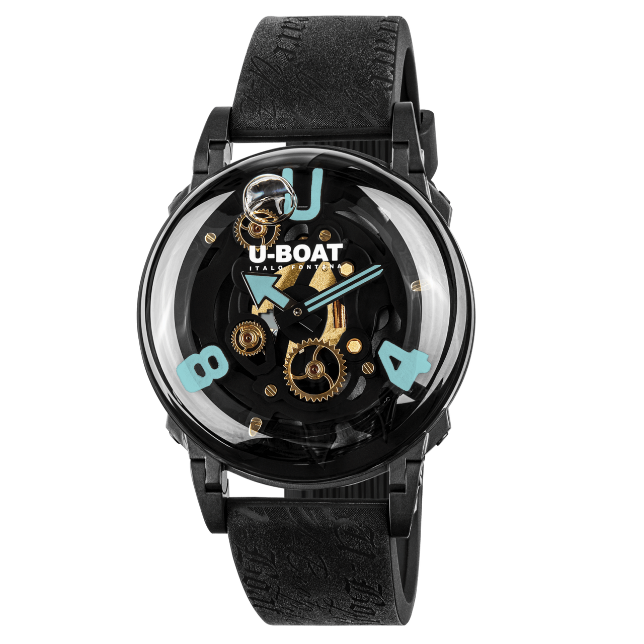 U-Boat Men's Watch 44mm U-65 Turquoise Black PVD 3353