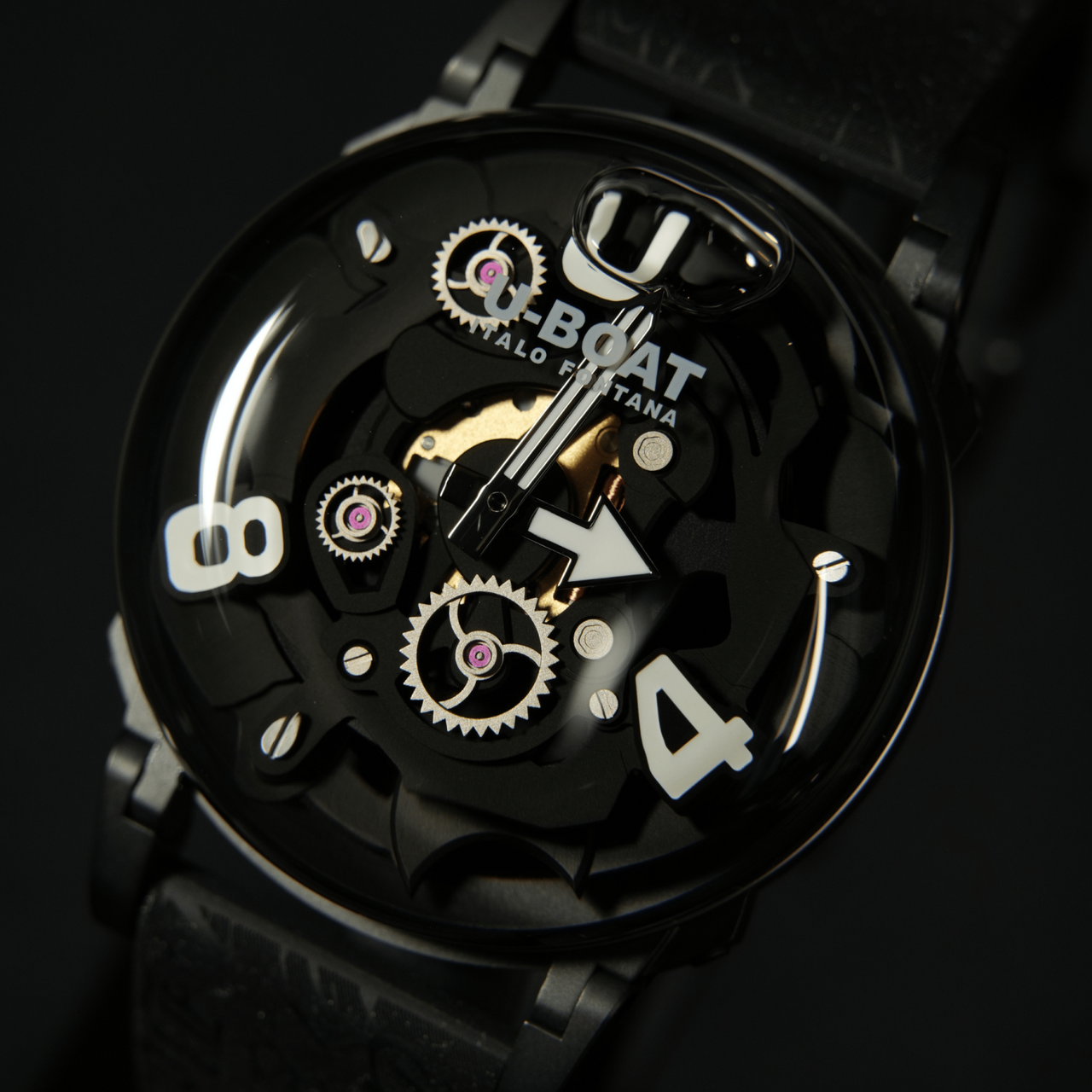 U-Boat Men's Watch 44mm U-65 Black PVD Stainless Steel 3355