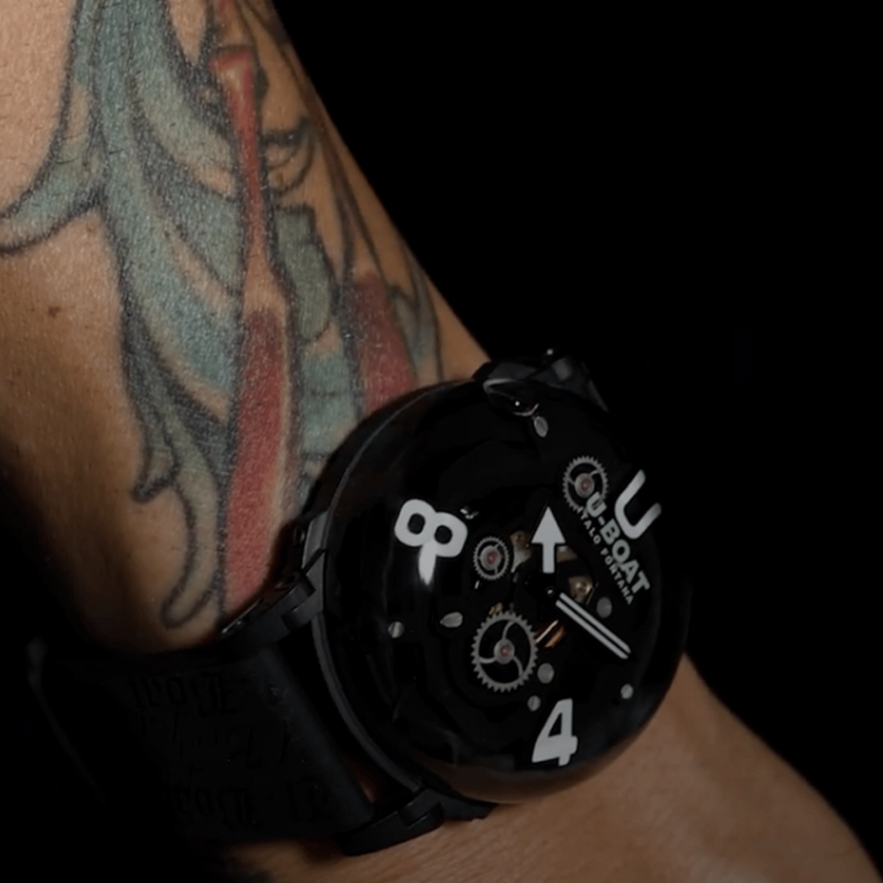 U-Boat Men's Watch 44mm U-65 Black PVD Stainless Steel 3355