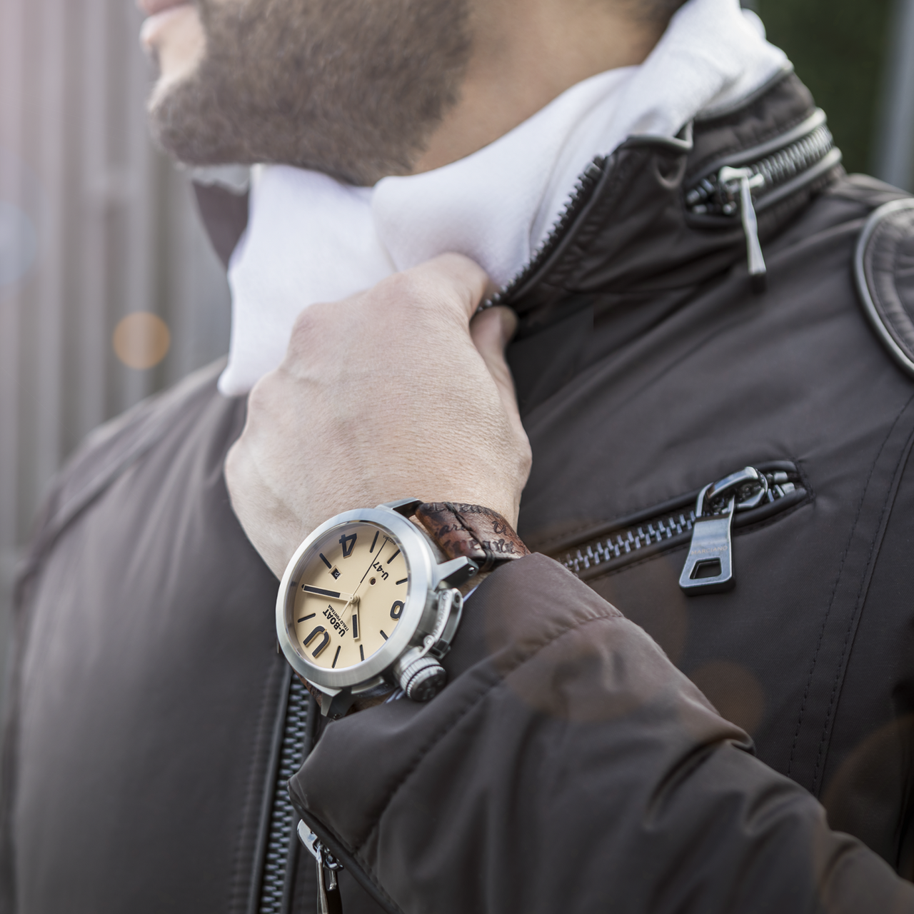 U-Boat Men’s Watch 47mm Classico U-47 Beige 8106