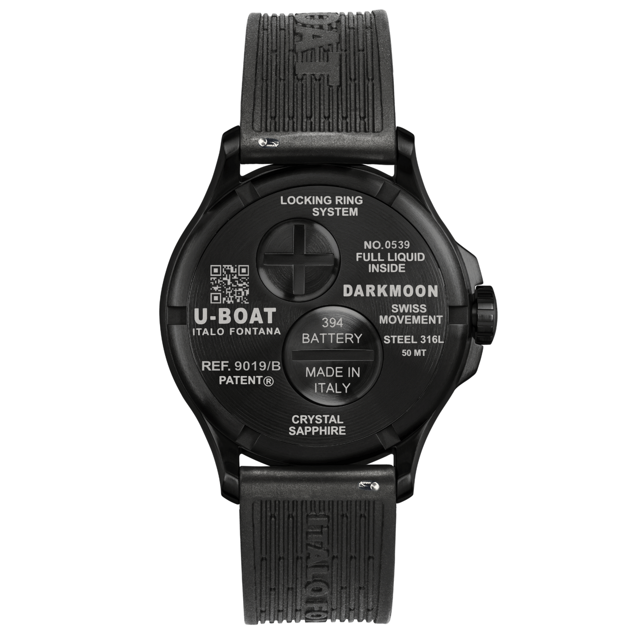 U-Boat Men’s Watch 42mm Darkmoon Oil Immersion Black 9019/B