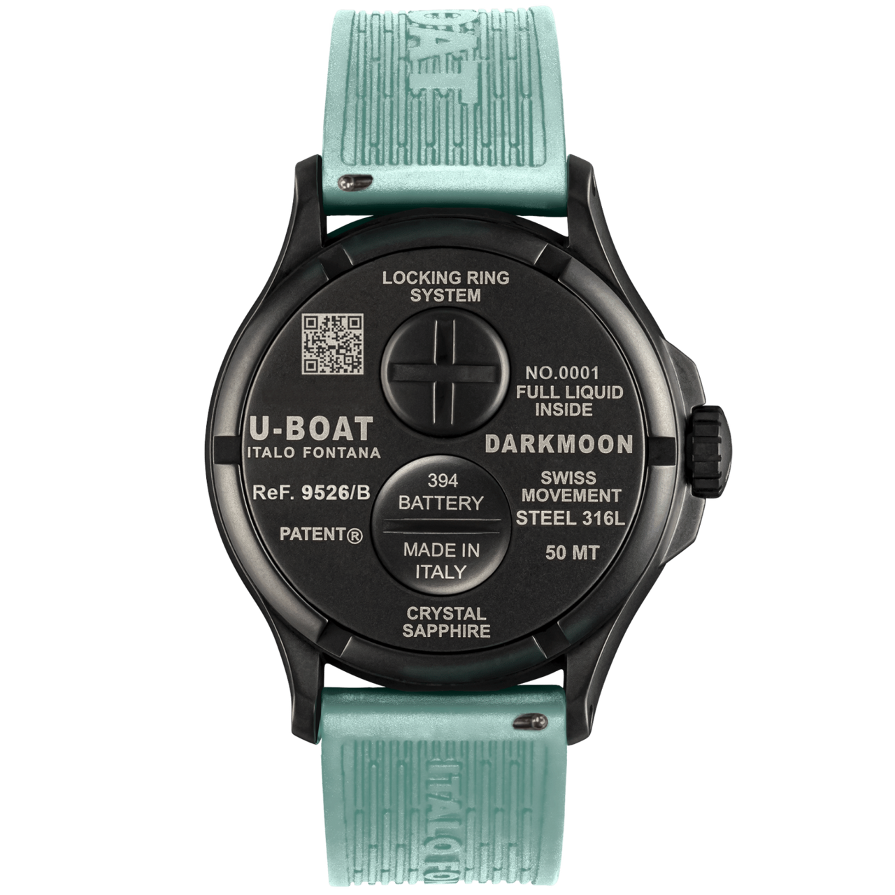 U-Boat Men’s Watch 47mm Darkmoon Oil Immersion Aquamarine 9526/B