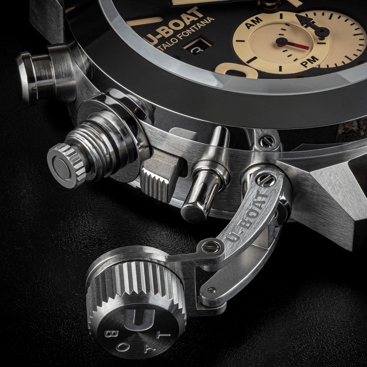 U-Boat Men’s Watch 45mm Classico Tungsten Chronograph Black 9567/A