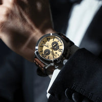 Thumbnail for U-Boat Men’s Watch 45mm Classico Tungsten Chronograph Beige Brown 9568/A