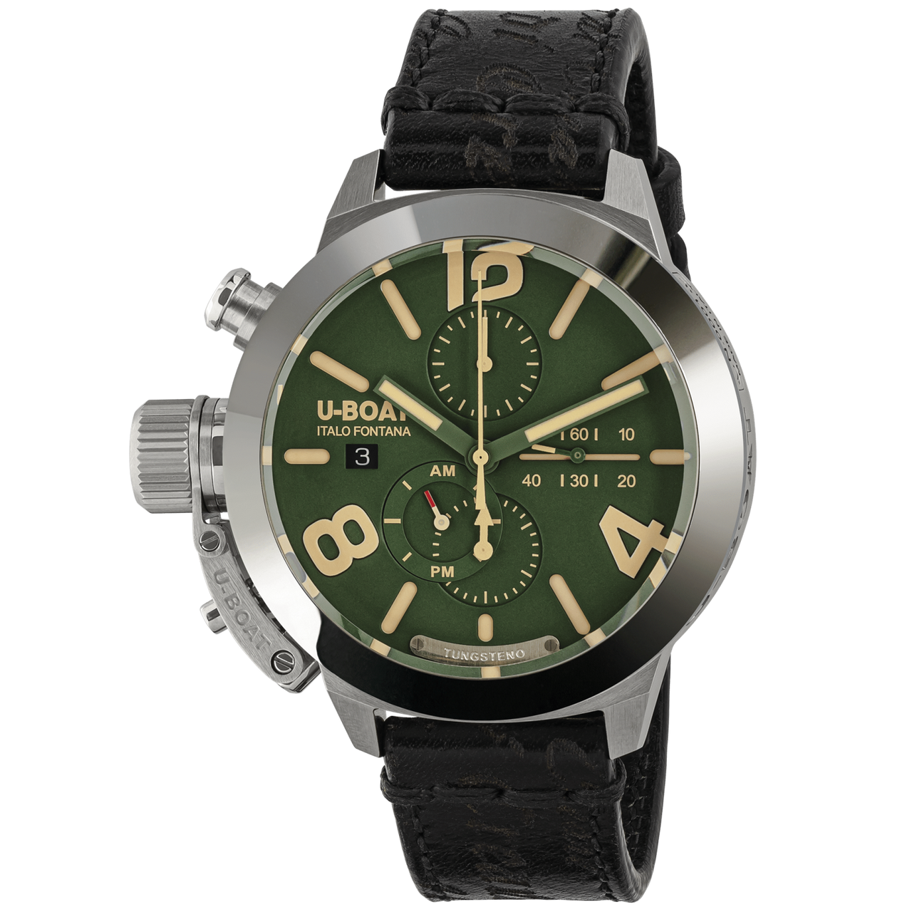 U-Boat Men’s Watch 45mm Classico Tungsten Chronograph Green 9581/A