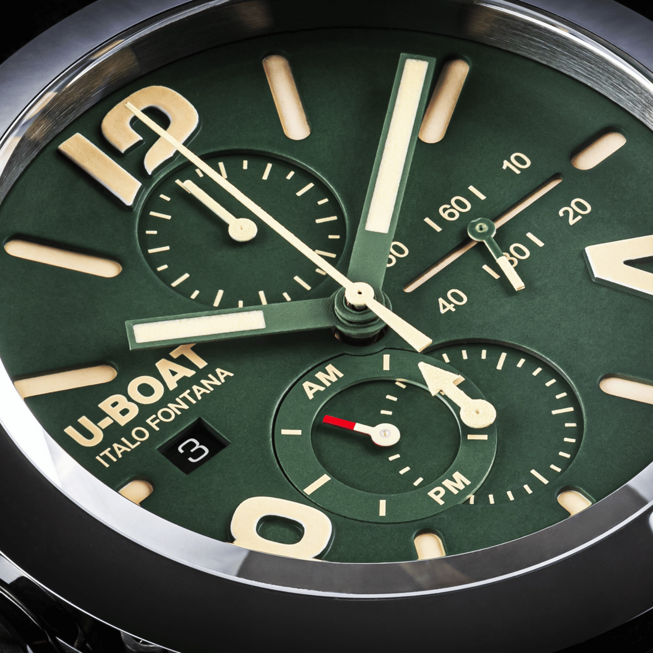 U-Boat Men’s Watch 45mm Classico Tungsten Chronograph Green 9581/A
