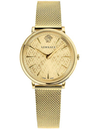 Thumbnail for Versace Ladies Watch V-Circle 38mm Gold VE8100619
