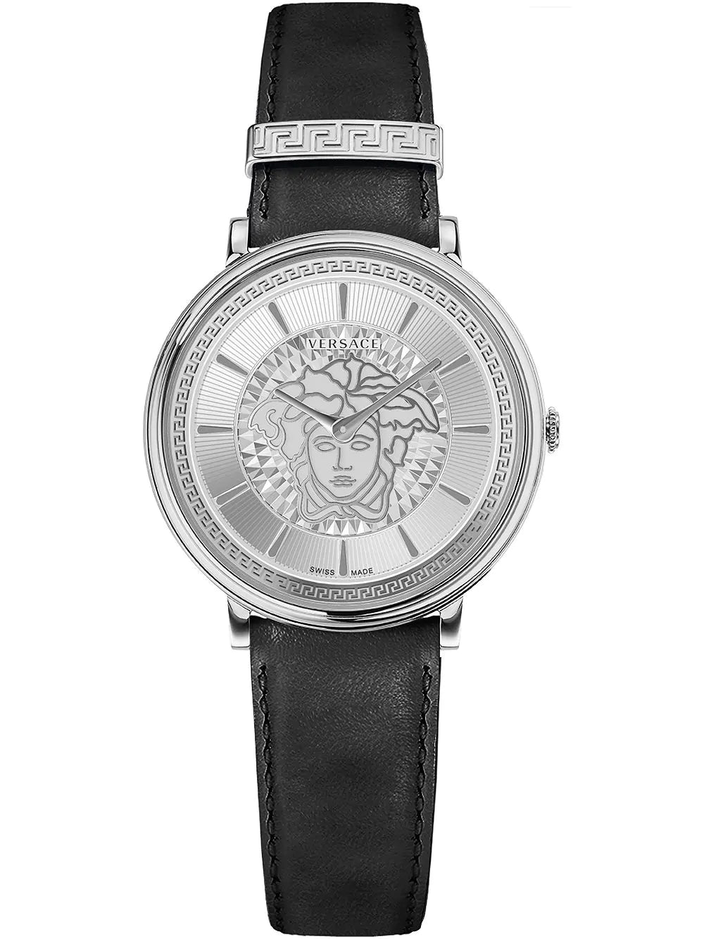 Versace Ladies Watch V-Circle 38mm Black Silver VE8101719