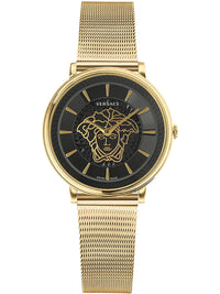 Thumbnail for Versace Ladies Watch V-Circle 38mm Black Gold VE8102119