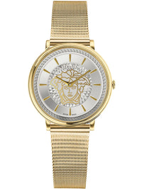 Thumbnail for Versace Ladies Watch V-Circle 38mm Gold VE8102219