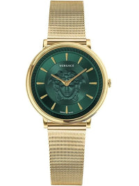 Thumbnail for Versace Ladies Watch V-Circle 38mm Green Gold VE8102519