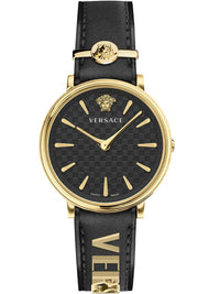 Thumbnail for Versace Ladies Watch V-Circle 38mm Black Gold VE8104622