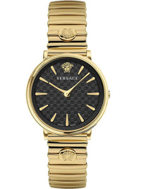 Thumbnail for Versace Ladies Watch V-Circle 38mm Black Gold VE8104722