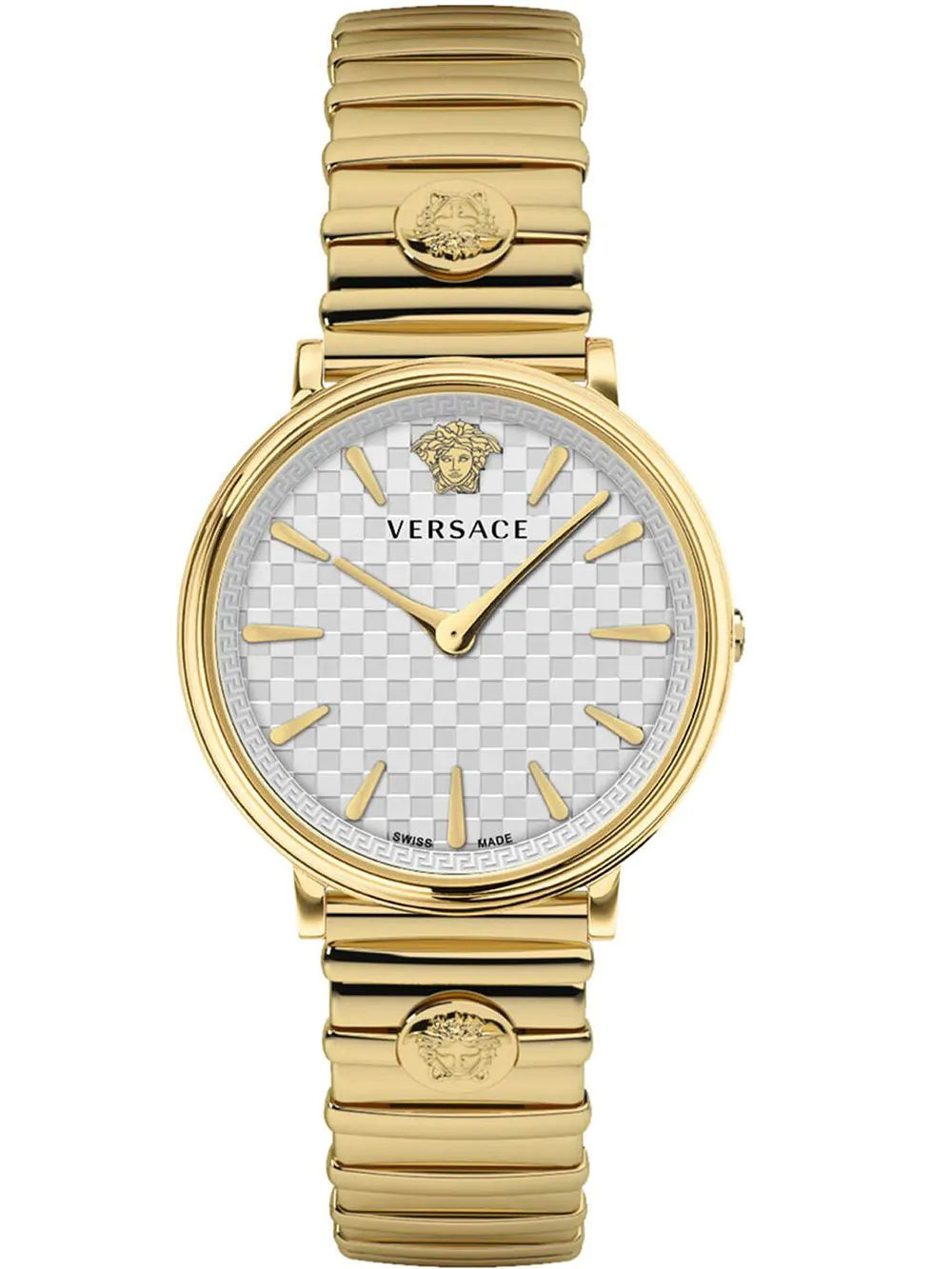 Versace Ladies Watch V-Circle 38mm Grey Gold VE8104822