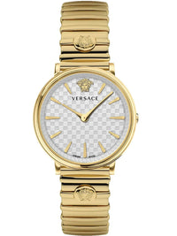 Thumbnail for Versace Ladies Watch V-Circle 38mm Grey Gold VE8104822