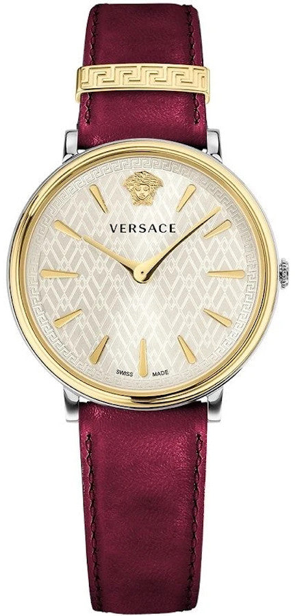Versace Ladies Watch V-Circle 38mm Red Burgundy VE8100719
