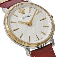 Thumbnail for Versace Ladies Watch V-Circle 38mm Red Burgundy VE8100719