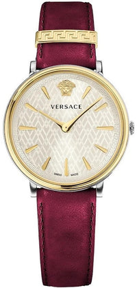 Thumbnail for Versace Ladies Watch V-Circle 38mm Red Burgundy VE8100719