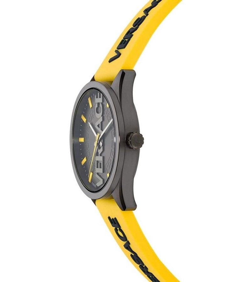 Versace Men's Watch V-Vertical 42mm Black Yellow VE3H00222