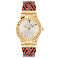 Thumbnail for Versace Ladies Watch Greca 38mm Logo Gold Multicolour VEVH01521