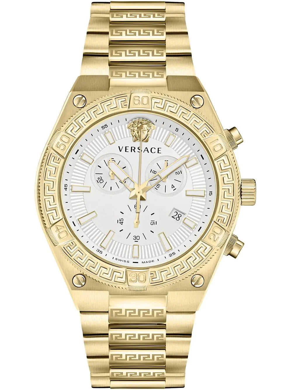 Versace Men's Watch Greca Sporty Chronograph 46mm Gold VESO00822