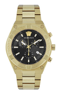 Thumbnail for Versace Men's Watch Greca Sporty Chronograph 46mm Black Gold VESO00922