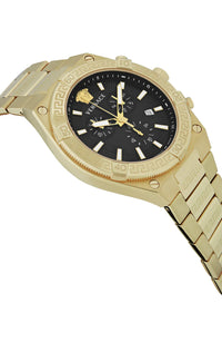 Thumbnail for Versace Men's Watch Greca Sporty Chronograph 46mm Black Gold VESO00922