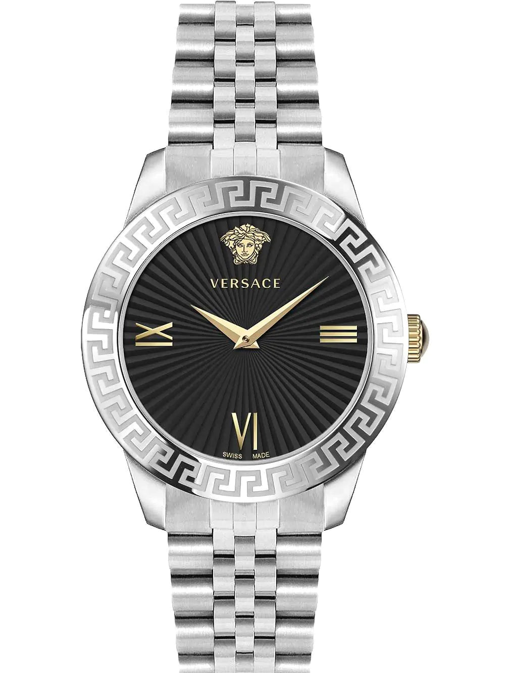 Versace Ladies Watch Greca Signature 38mm Black Silver VEVC00419