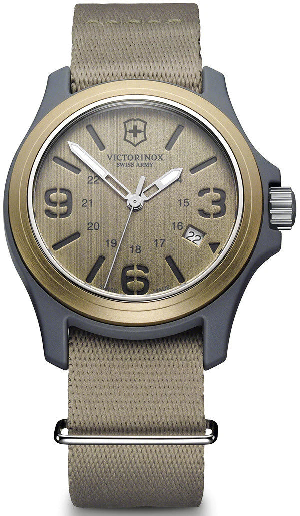 Victorinox Men's Watch 3 Hand Mechanical Gold 241516