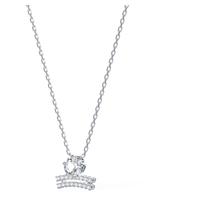 Thumbnail for Swarovski Zodiac II Necklace Pendant Libra Silver White Metal Finish 5563895