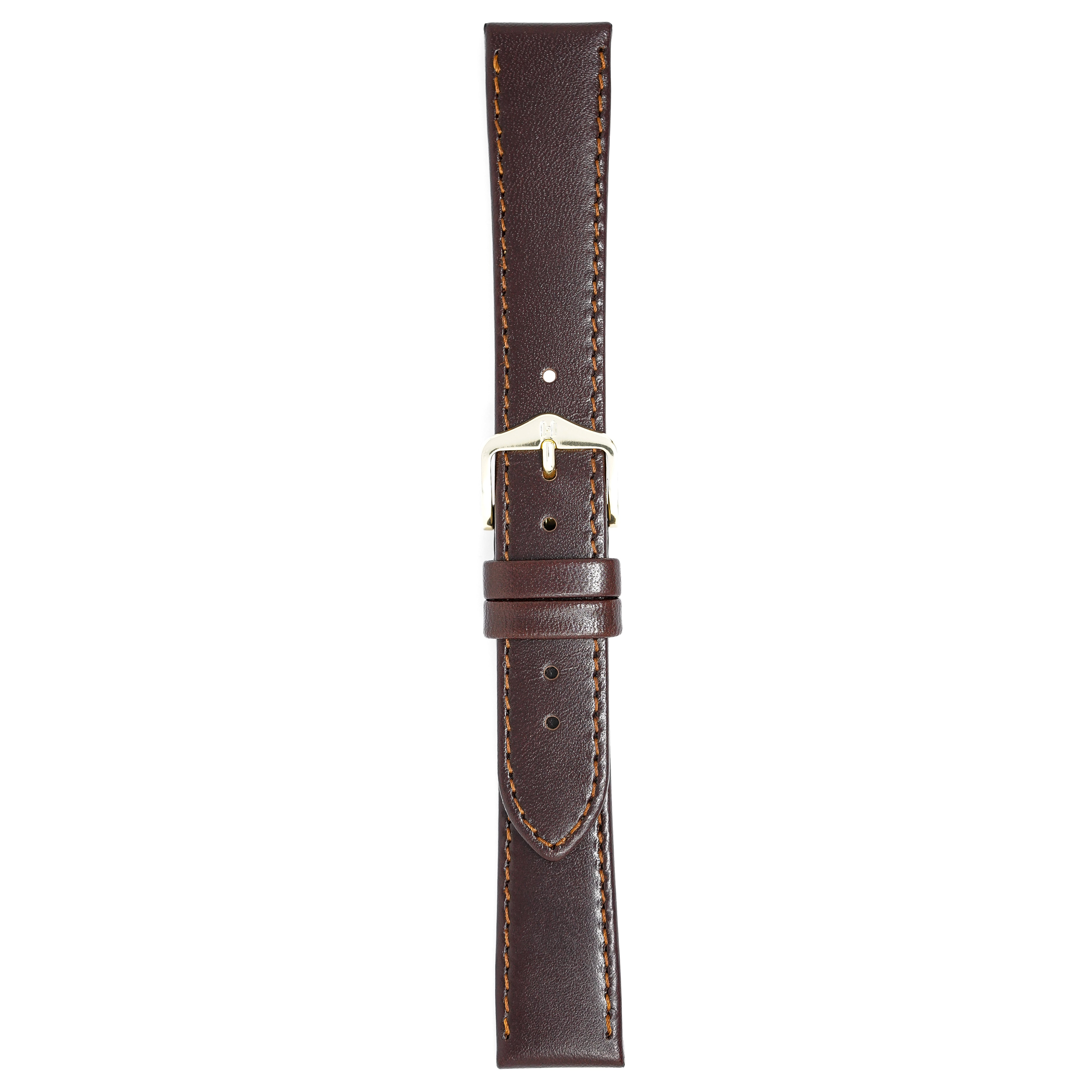 Hirsch Watch Osiris 18mm Long Dark Brown Leather Strap