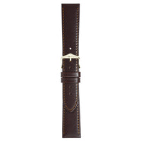Thumbnail for Hirsch Watch Osiris 20mm Long Dark Brown Leather Strap