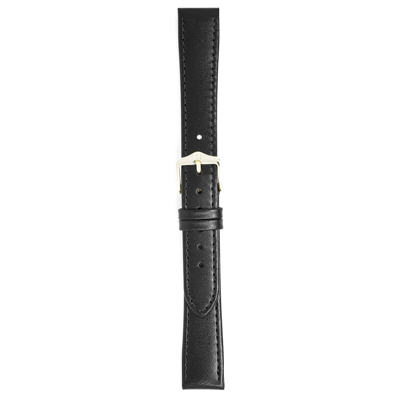 Hirsch Watch Osiris 16mm Long Black Leather Strap