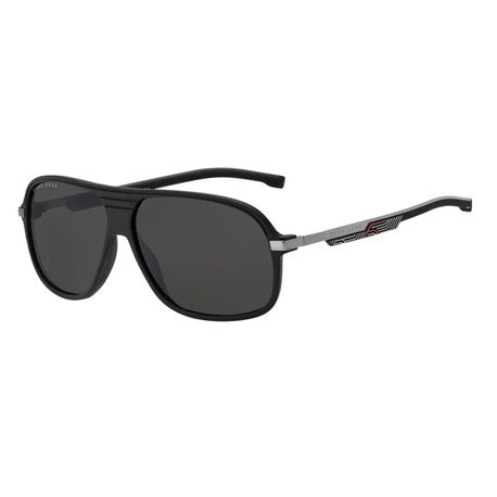 Boss by BOSS Men's Sunglasses Pilot Black/Grey 1200/N/S TI7 63 11 140