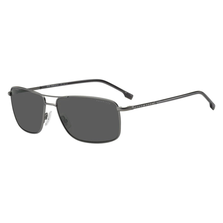 Boss by BOSS Men's Sunglasses Browline Matte Ruthenium/Grey 1227/U/S R80