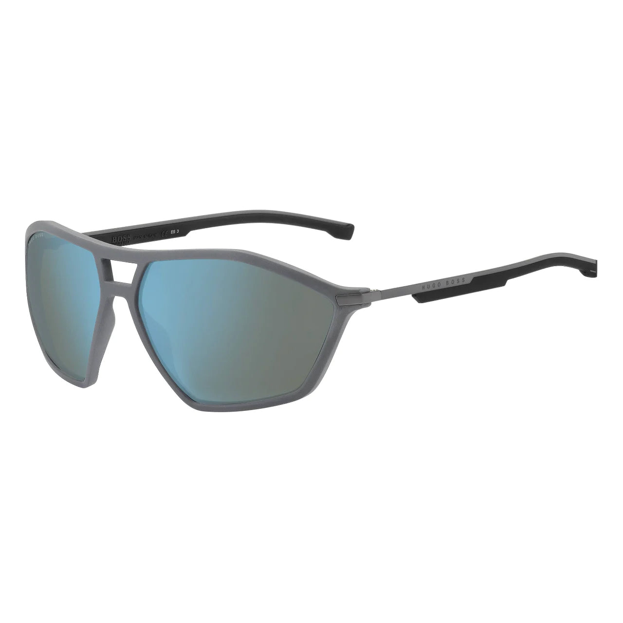 Boss by BOSS Men's Sunglasses Angular Pilot Grey/Blue 1258/S RIW/3J