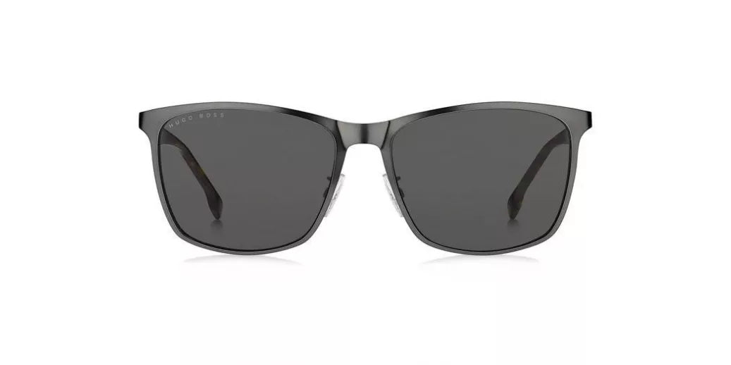 Boss by BOSS Men's Sunglasses Classic Square Ruthenium/Grey 1291/F/S R80 IR 59