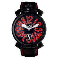 Thumbnail for Gagà Milano Watch Manuale 48mm Carbon Fibre Red 5016.08
