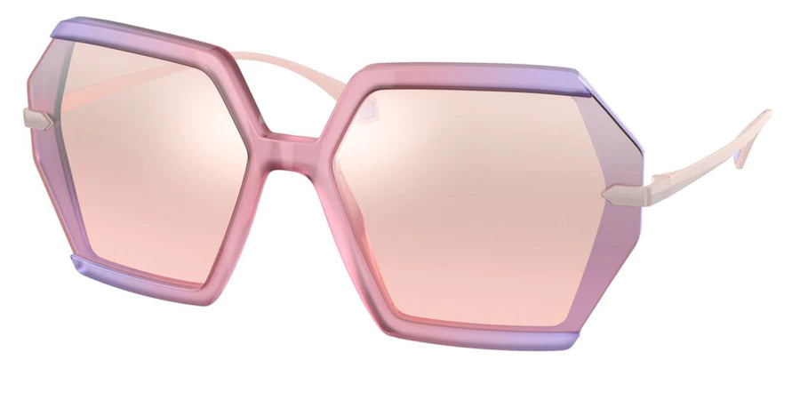 Bvlgari Women's Sunglasses Oversized Hexagonal Gradient Purple/Pink BV8240 55057E