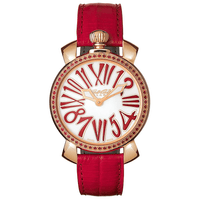 Thumbnail for GaGà Milano Ladies Watch Manuale 35mm Stones Red Topaz 6026.02