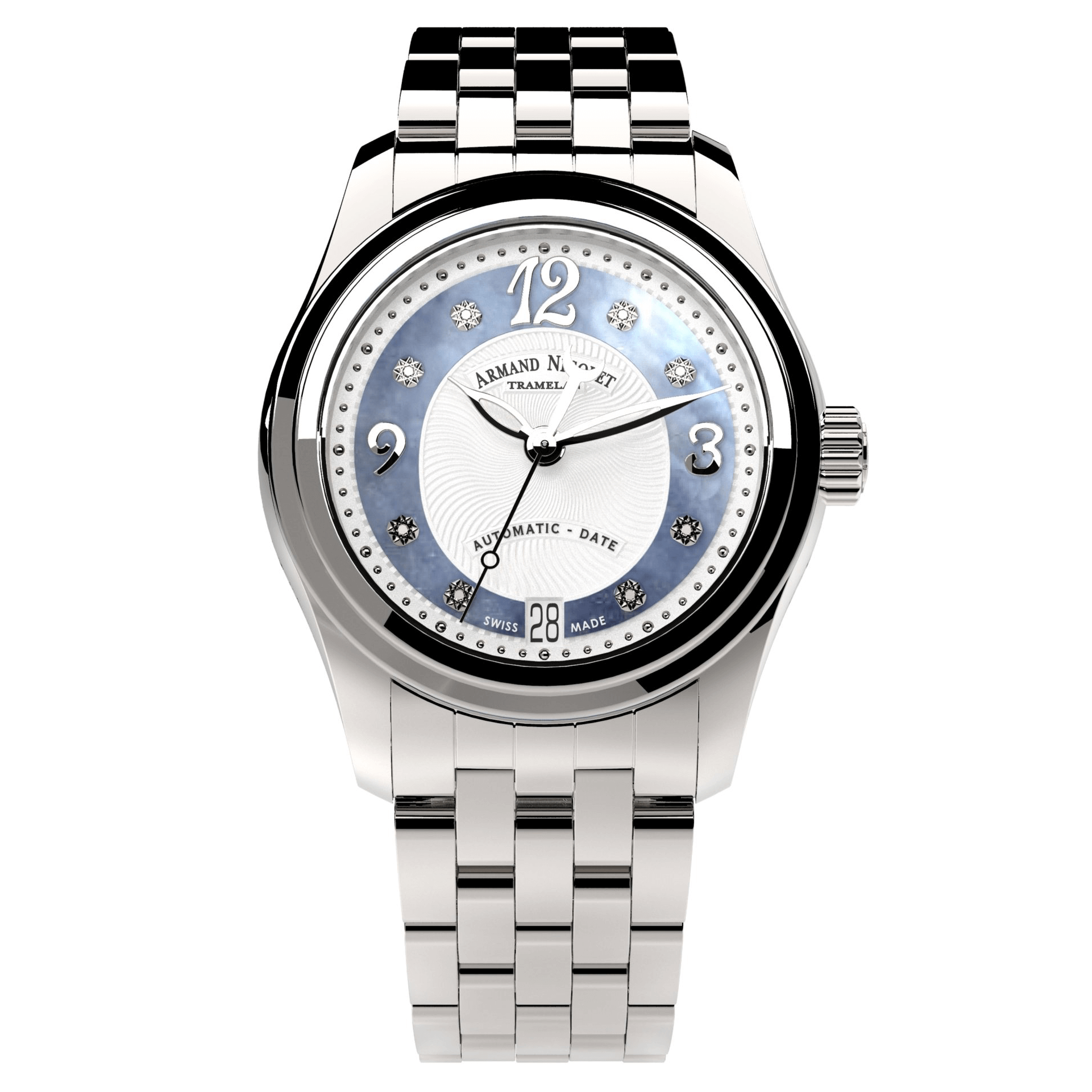 Armand Nicolet Ladies Watch M03-3 Stainless Steel Blue A151BAA-AK-MA150