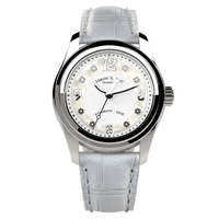 Thumbnail for Armand Nicolet Ladies Watch M03-3 White Leather A151BAA-AN-P882BC8