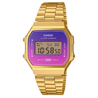 Thumbnail for Casio Watch Digital Vintage Gold Pink/Purple A168WERG-2ADF