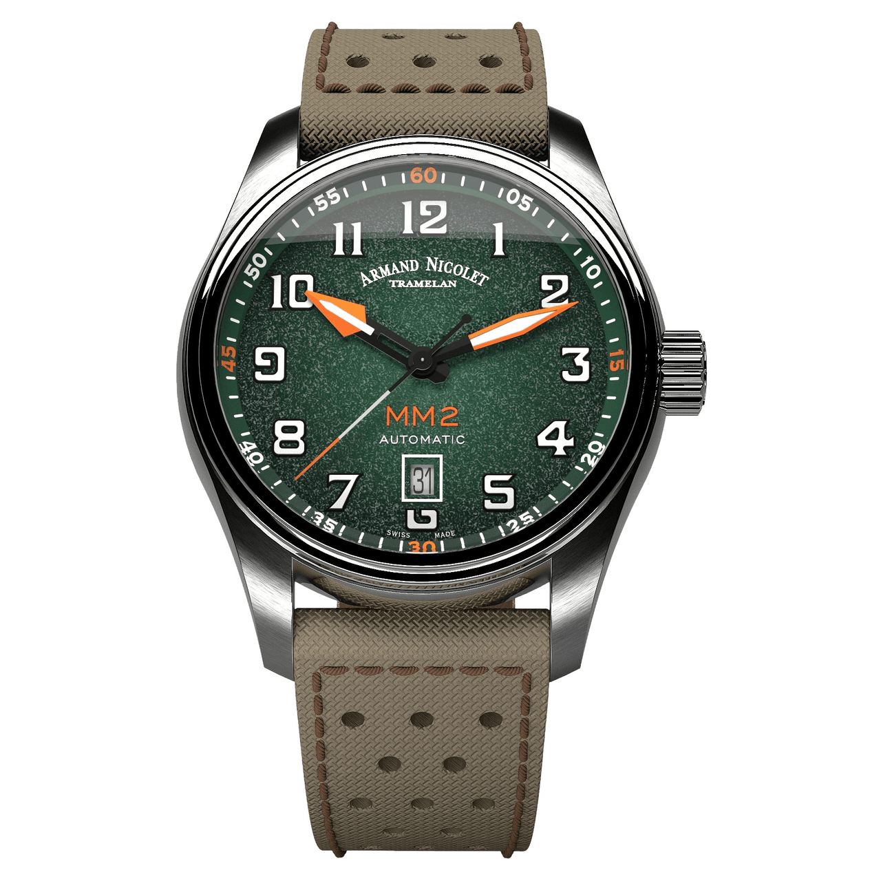 Armand Nicolet Men's Watch MM2 Green A640P-NV-P0640KM8