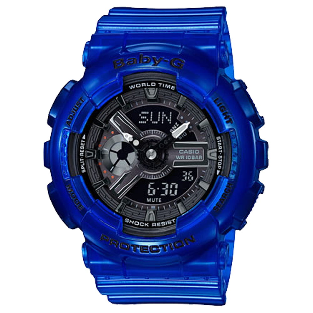 Casio G-Shock Baby-G Watch Big Case Blue Aqua Planet BA-110CR-2ADR